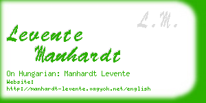 levente manhardt business card